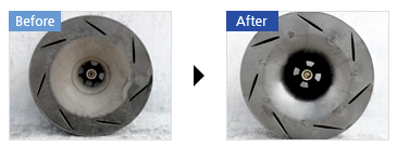 송풍팬 청소전후